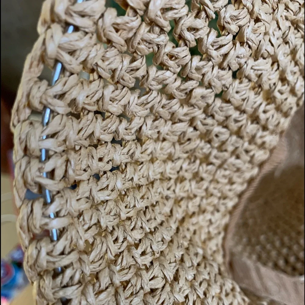 Khaki Flower Decor Straw Hat